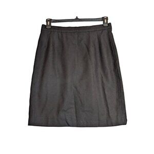 Giorgio Saint Angelo Collectible Gold 100% Pure Wool Black Pencil Skirt Size 14